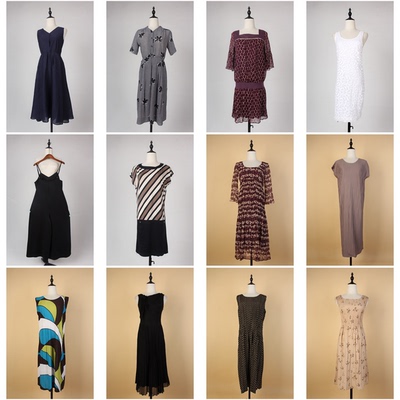 LY101古着vintage日制复古风中古小众设计款夏季无袖长裙连衣裙女