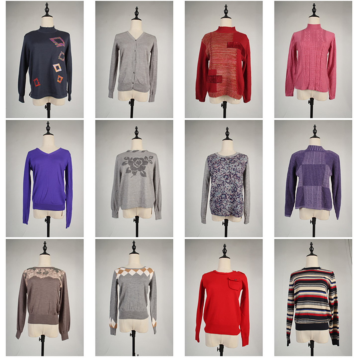 DM91古着vintage日系简约休闲百搭秋冬外穿毛线针织打底衫