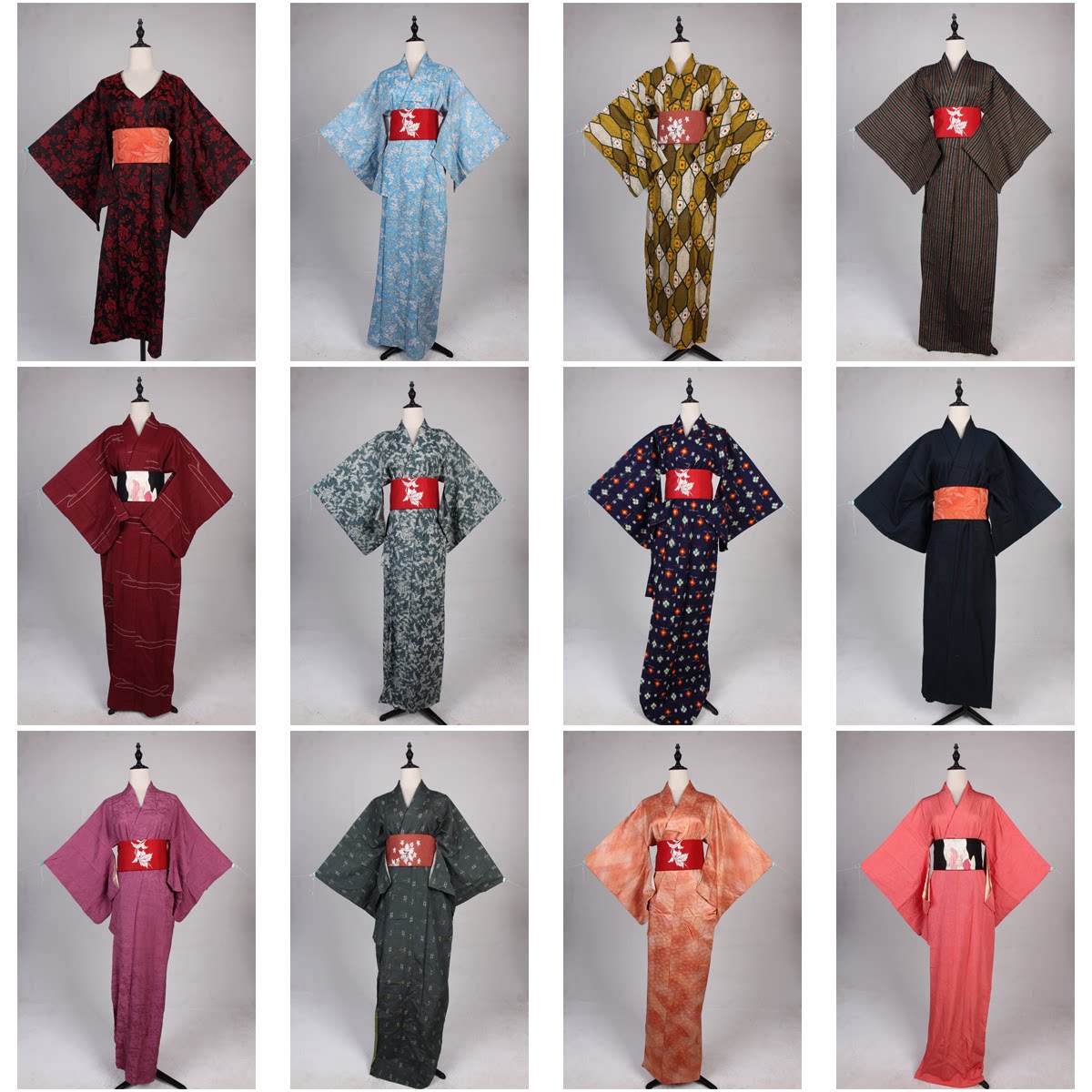 HF31古着vintage日本制传统民族服饰长款和服外套