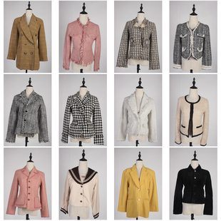 外套 复古风法式 WT99古着vintage秋冬女装 小香风中古气质款