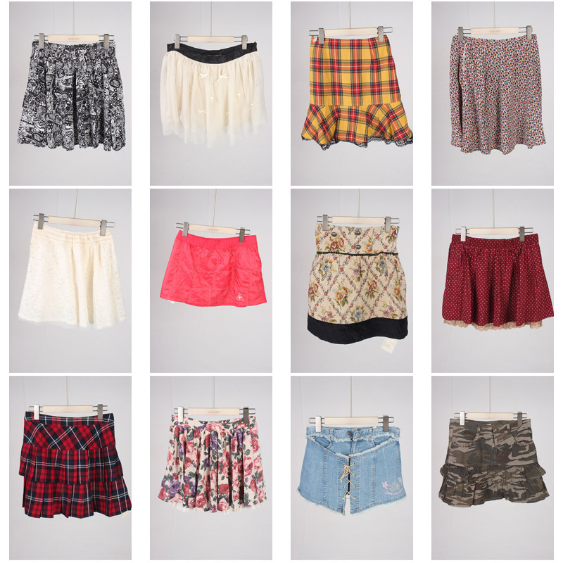 BK710古着vintage日系夏季短裙文艺森系甜美风碎花年轻款半身裙