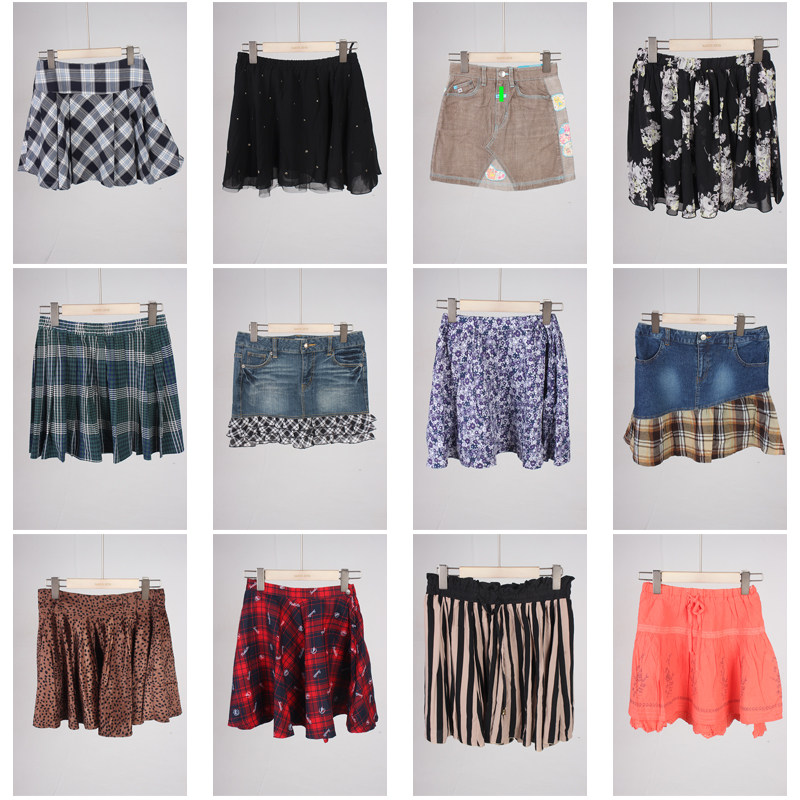 BK765古着vintage日系夏季甜美风花色花边年轻款膝上裙短裙半身裙,女装/女士精品,半身裙,淘宝优惠券,粉丝福利购,淘宝优惠卷