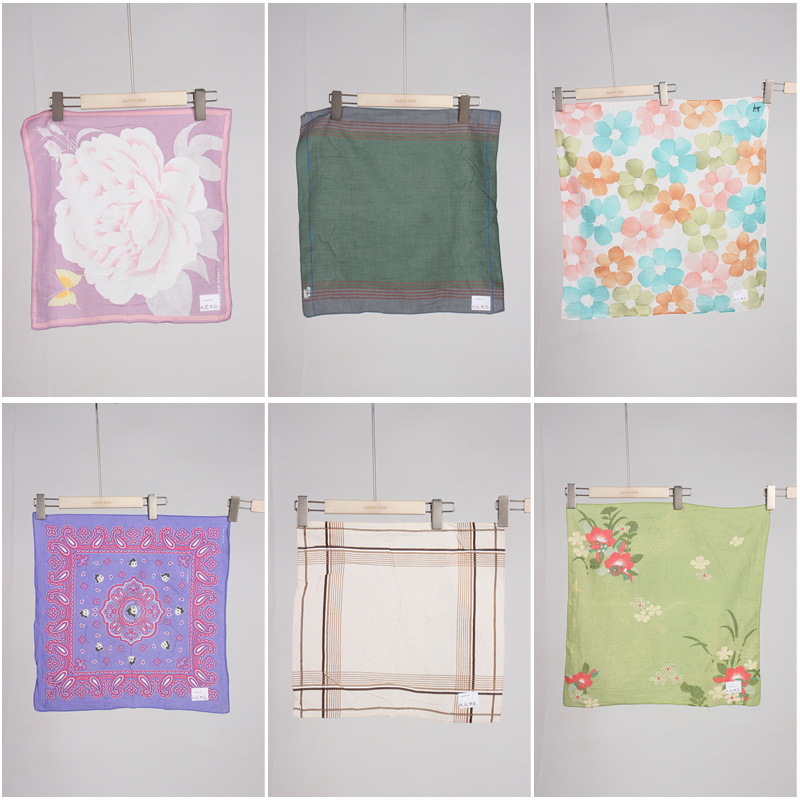 SW7古着vintage小方巾棉质美式复古男女机车摇滚嘻哈日系头巾面巾