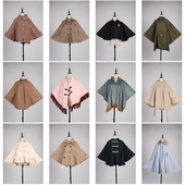 DA217古着vintage秋冬毛呢复古风英伦法式 优雅女装 披肩斗篷