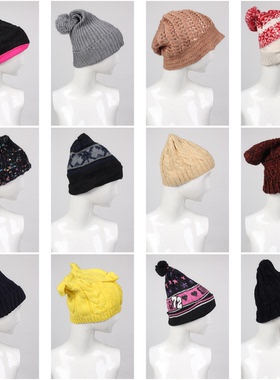 MZ15古着vintage日系韩版秋冬毛线针织男女款复古风休闲百搭帽子