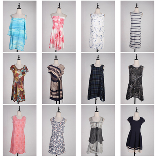 LY618古着vintage日系花色复古女装甜美风春秋季中长吊带连衣裙