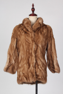 TM140古着vintage真皮草水貂毛中古冬季 保暖外套