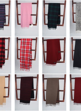 WJ180古着vintage日系秋冬羊毛呢法式意大利文艺复古风围巾披肩
