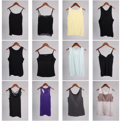 XT416古着vintage日制百搭通勤内搭外穿夏季无袖背心吊带上衣女