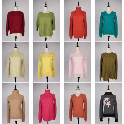 DM119古着vintage日系秋冬纯色高领毛线轻奢舒适羊绒针织打底衫女