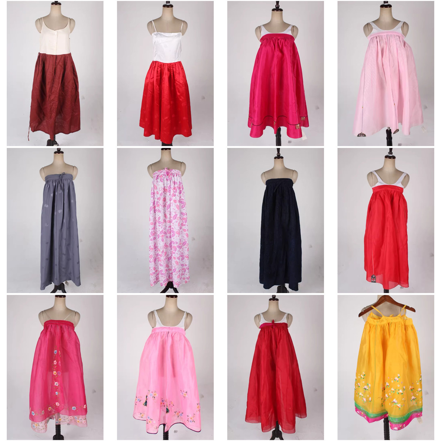 vintage风古着无袖吊带款韩服