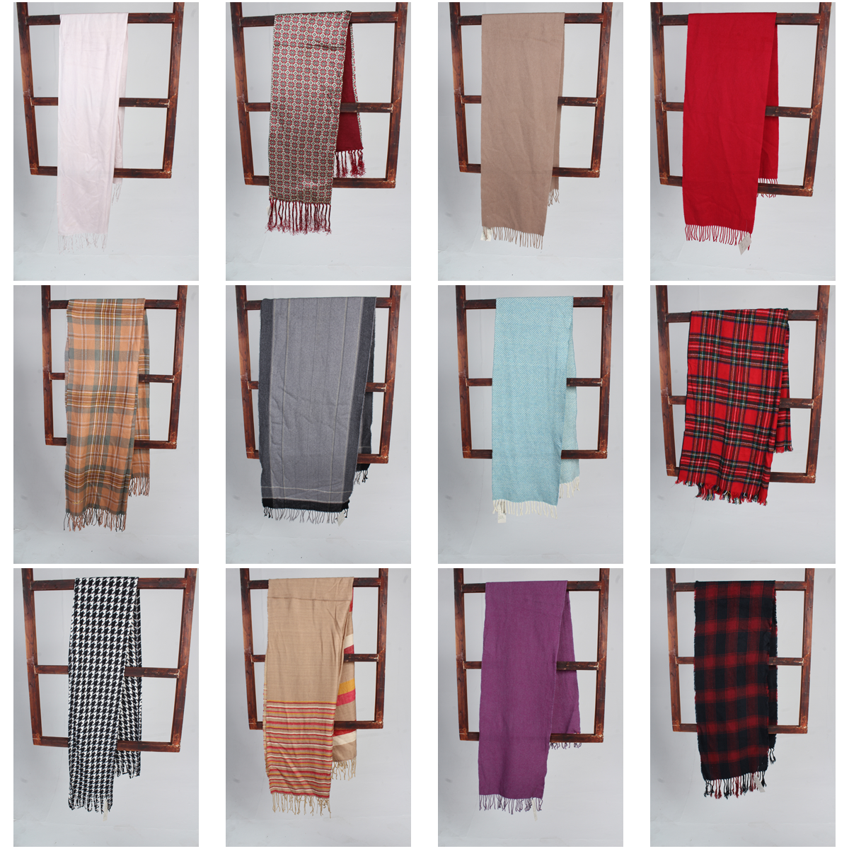 WJ194古着vintage日系秋冬羊毛呢法式意大利文艺复古风围巾披肩