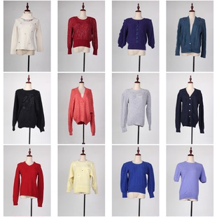 MY28古着vintage韩系甜美风纯色文艺森系秋冬兔毛羊毛毛衣女