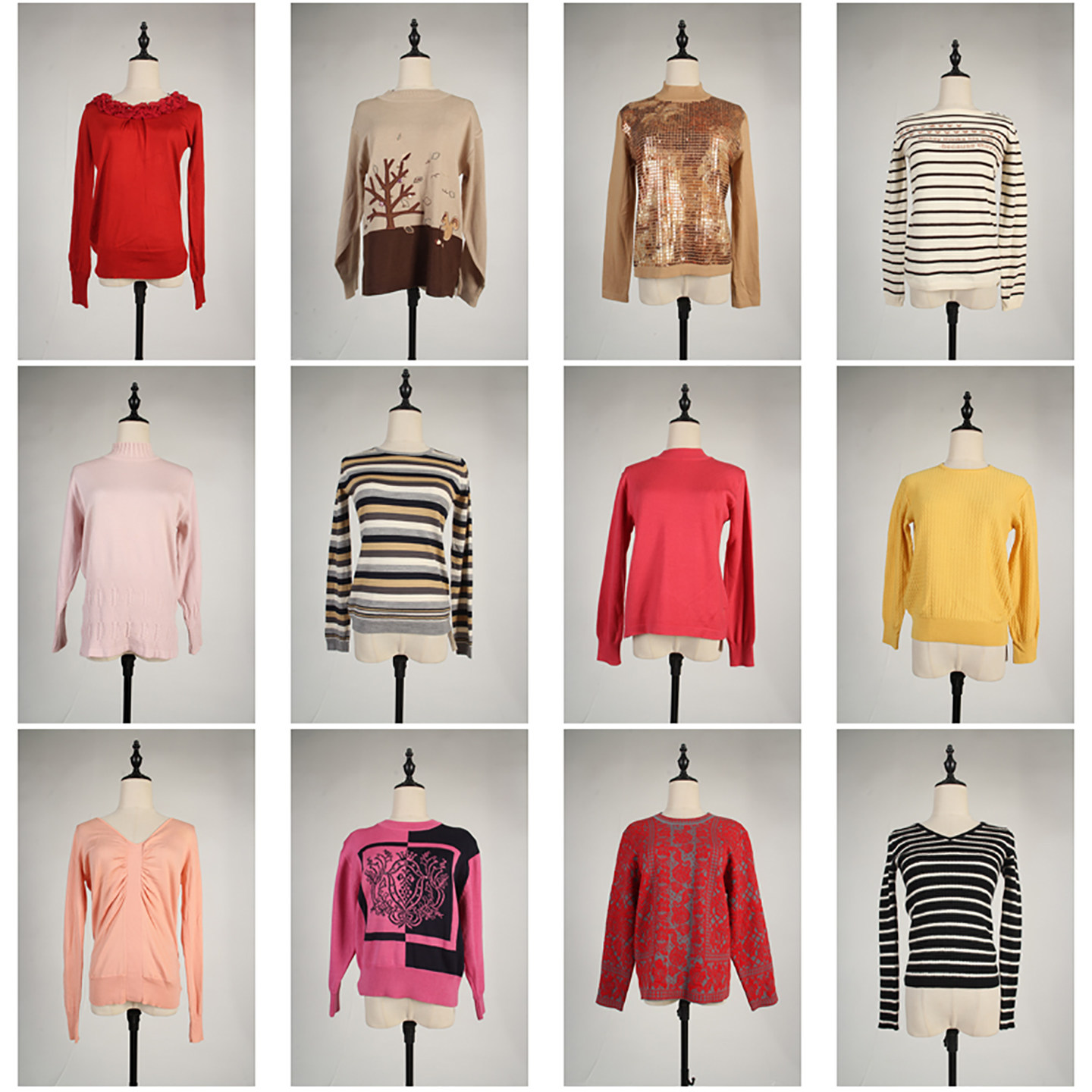 DM89古着vintage日系秋冬复古风外穿内搭简约百搭针织打底衫