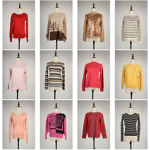 DM89古着vintage日系秋冬复古风外穿内搭简约百搭针织打底衫