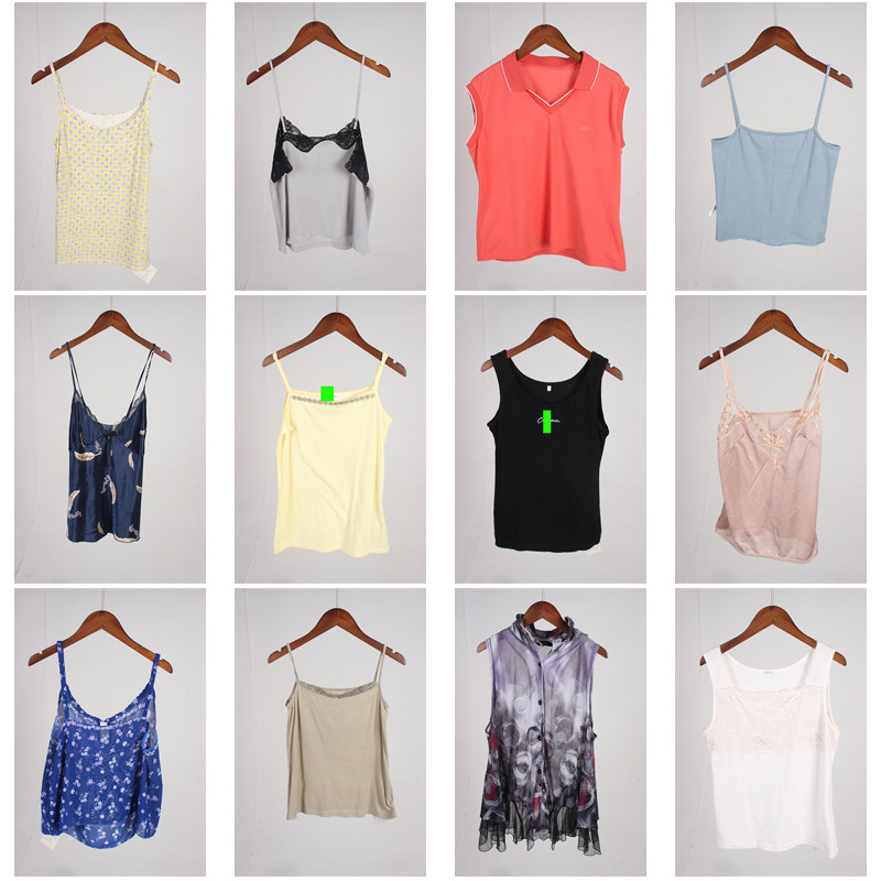 XT823古着vintage夏季海边度假清爽内搭外穿背心吊带上衣