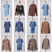 FC252古着vintage日系春夏中古法式 复古风衬衫 衬衣