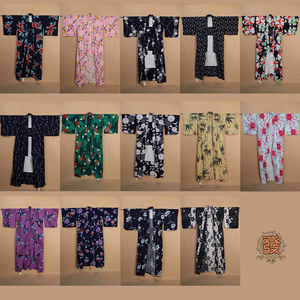 古着vintage传统棉质舒适印花日本和服浴衣和风舞台宽松外套17-63