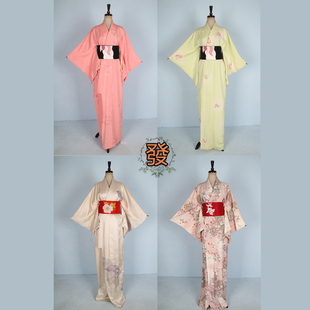 vintage古着日本传统民族服饰色无地付下浅色和服写真外套17 527