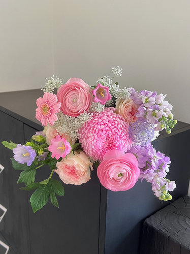 春日情书家庭混搭花束  同城鲜花速递家庭水养鲜切花云南直发冷链