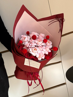 永生皂花花束红玫瑰花仙子之吻混搭花束生日花束玫瑰花生日礼物