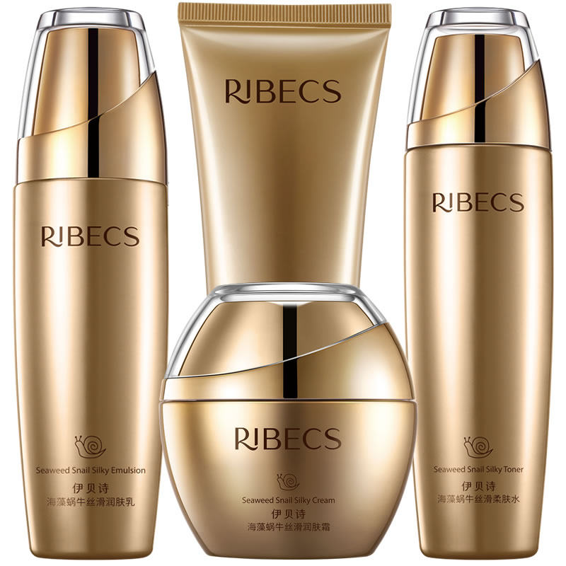 伊贝诗海藻蜗牛洁颜膏100g洗面奶丝滑柔肤水120ml乳100g润肤霜50g