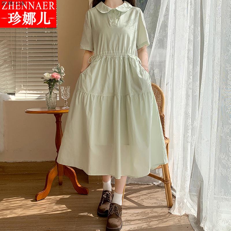 青少年日系娃领连衣裙女夏