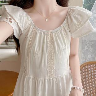 初中女生甜美小清新裙子夏2024新款高中学生初恋温柔风气质连衣裙