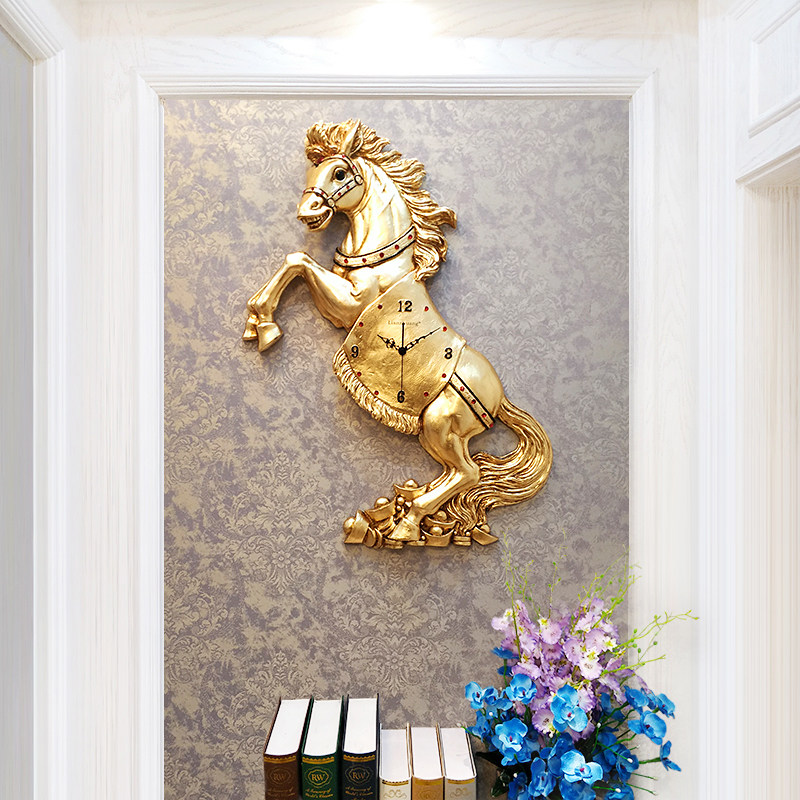 clocks and watches Fine horse Wall clock a living room Modern minimalist Quartz decorate Pocket Watch atmosphere European style Retro Clockin the Home accessories , Home bell ornaments/Alarm Clock , Wall clock  category - from Buy2taobao.com to provide professional Taobao agent buy service