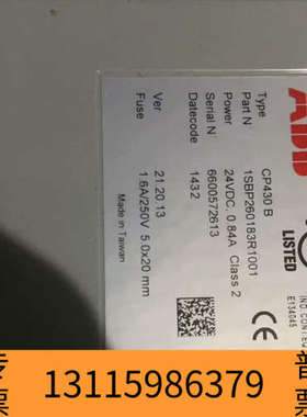 众桦ABB   CP430 B   1SBP260183R100