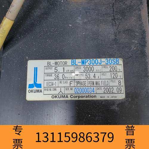 众桦OKUMA电机BL-MP300J-30SB议价