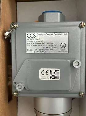 众桦CCS压力开关604G11，5000PSIG证明压力，2议价