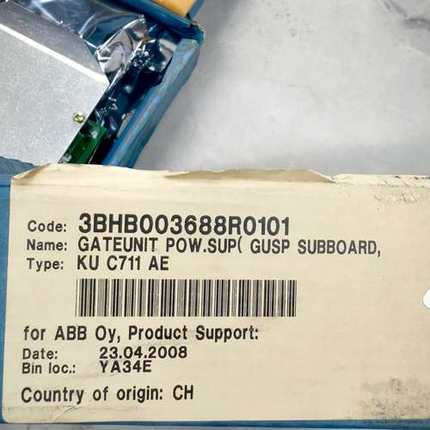 众桦ABB控制板卡KU C711 AE 3BHB0036议价