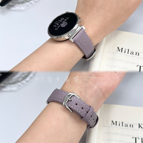 GT6新款香芋紫真皮表带柔软高级