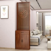 屏风隔断新中式 实木进门遮挡入户正对门沙发边上玄关客厅卧室酒店