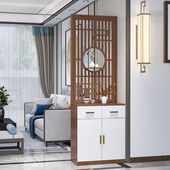 中式 屏风隔断客厅轻奢创意实木格栅镂空入户简约现代进门玄关遮挡