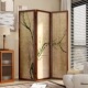 中式 古典折叠屏风隔断客厅移动入户玄关遮挡茶室背景禅意实木折屏