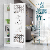 进门屏风隔断玄关柜客厅简约现代时尚 小户型置物架装 饰雕花镂空墙