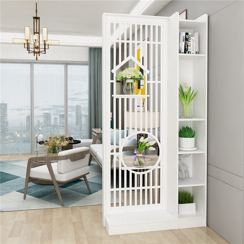 屏风隔断客厅中式玄关格栅正门口
