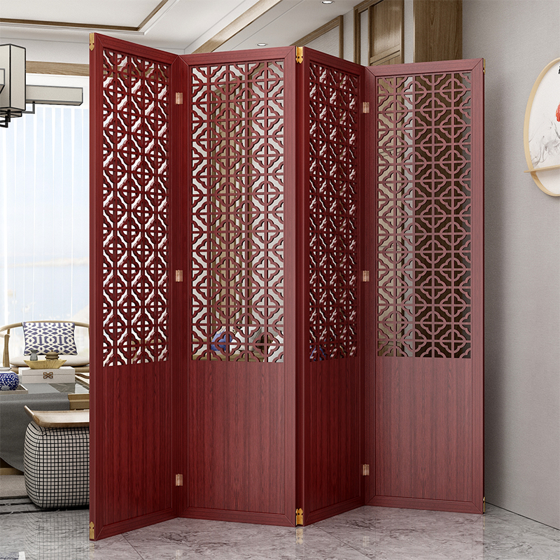 屏风隔断客厅新中式客厅玄关