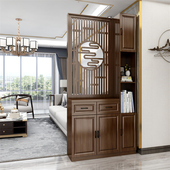 客厅隔断进门入户玄关柜鞋 柜一体现代简约新中式 置物架实木间厅柜