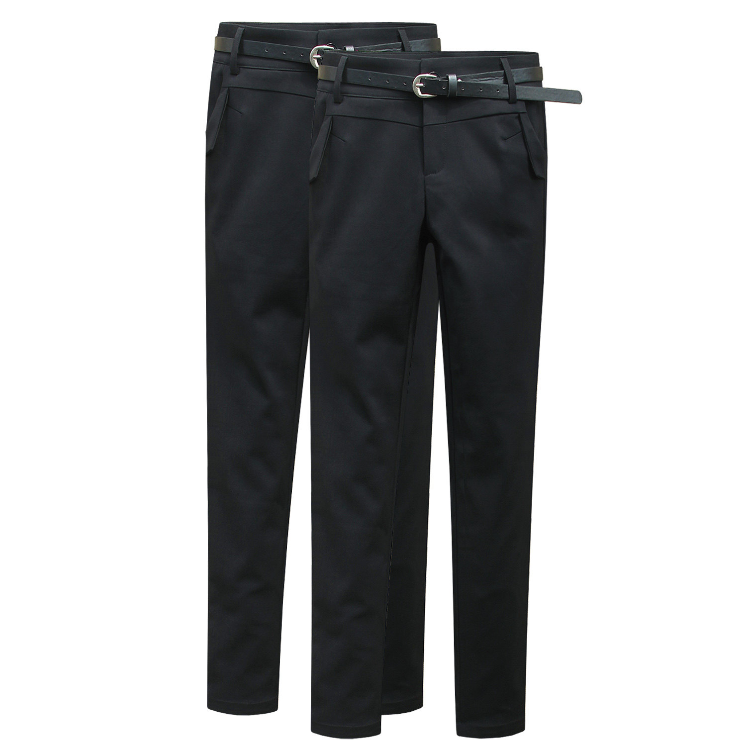 低腰西装裤女黑色新款秋季紧身小脚长裤职业女裤纯棉韩版显瘦西裤