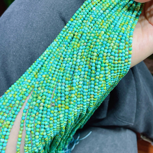 菱镁矿绿松色小米圆珠散珠极细手链项链diy手工串珠饰品配件辅料