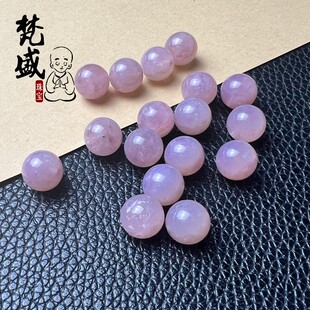 天然紫马粉散珠半成品手工DIY饰品配件10mm紫色珠子圆珠串珠材料