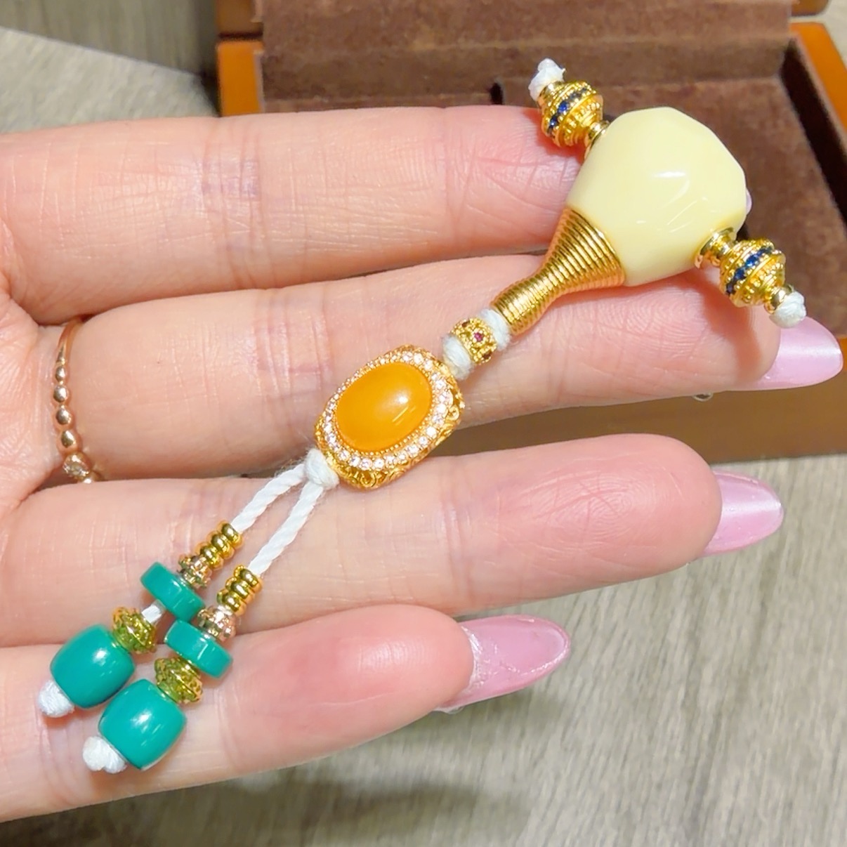 百搭尼泊尔雪巴琉璃万能轴三通套装DIY菩提星月菩提文玩佛珠手串