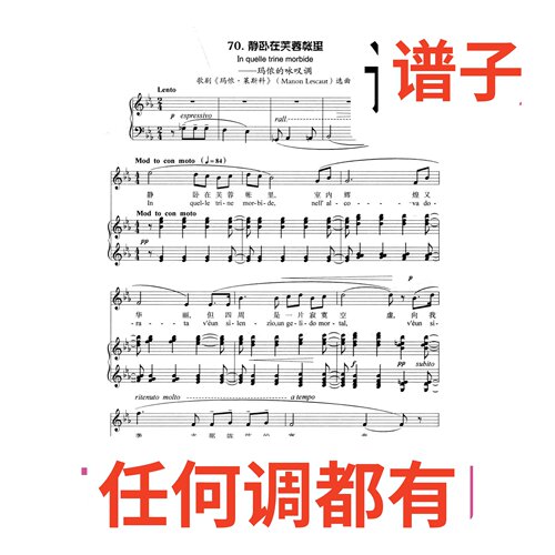 降E  Inquelle trine morbide 3bE伴奏谱正谱声乐