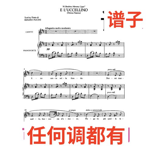 原件D3 E l’uccellino 3页伴奏谱正谱声乐