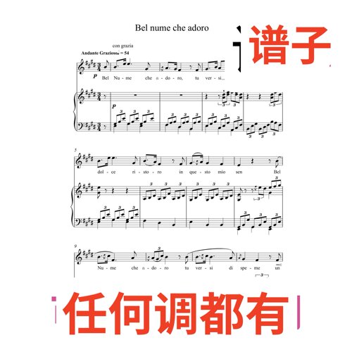 BEL NUME CHE ADORO3页_E伴奏谱正谱声乐