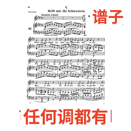 5 亲爱的姐妹快帮我装扮 3bA伴奏谱正谱声乐