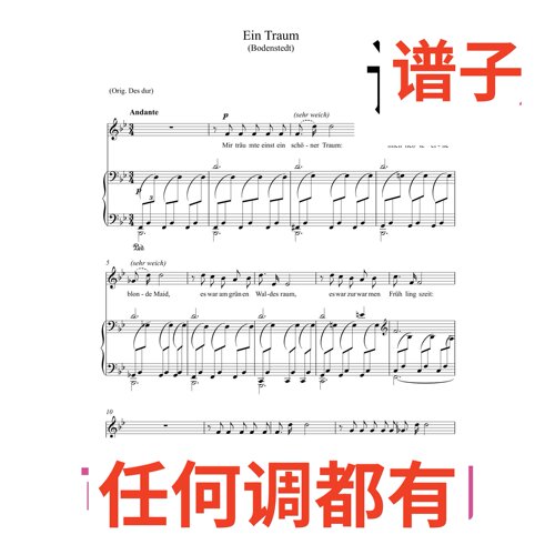 02 Ein Traum En Dröm 4页bB伴奏谱正谱声乐